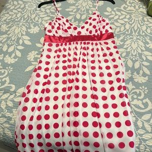 Girls large polka dot dress